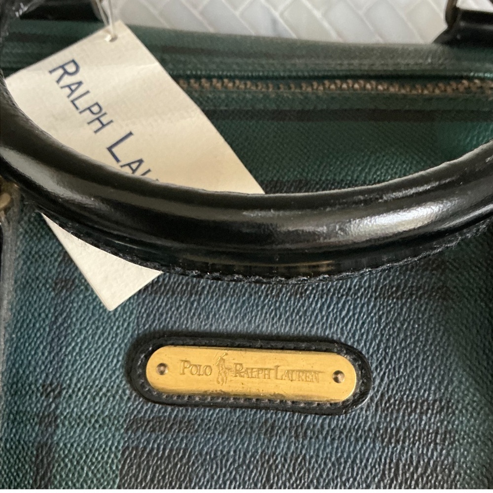 Polo by Ralph Lauren Blackwatch Black and Green Plaid Duffle Bag.  NWT. - Picture 5 of 7
